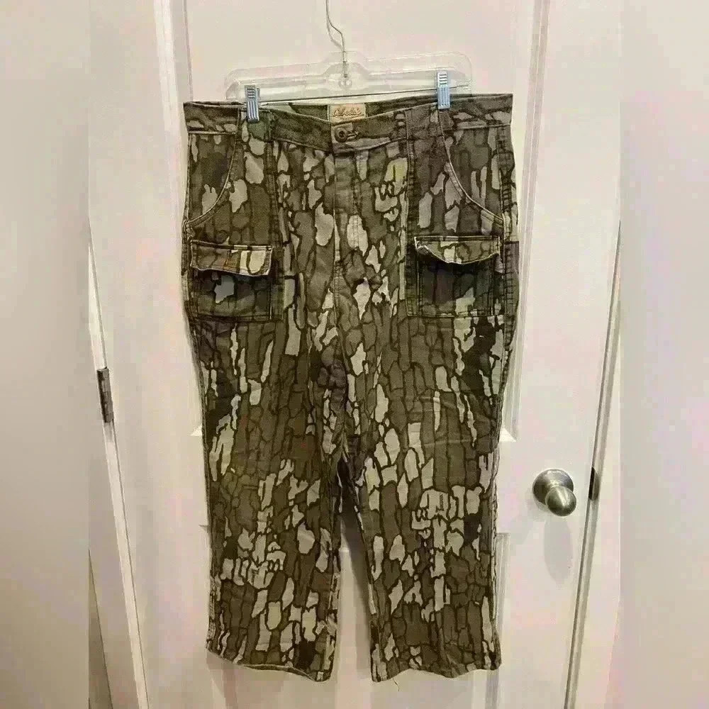 Vintage Cabela's Trebark Camo Chamois Cloth Made in USA Sz 38